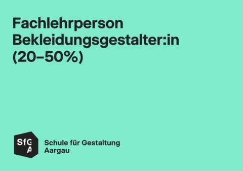 Stellenausschreibung Lehrperson Bekleidungsgestaltung